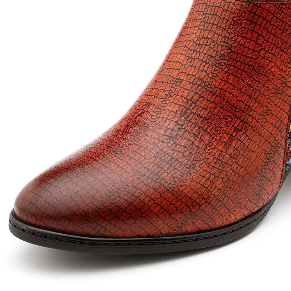 Women's Retro Leather Ankle Boots