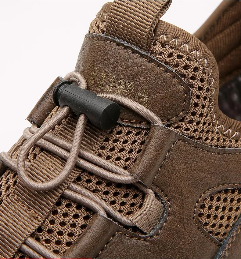 Wrapped Toe Leather Breathable Soft-soled  Shoes