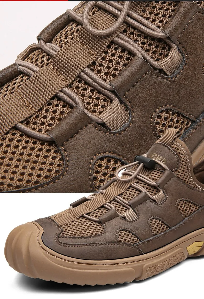 Wrapped Toe Leather Breathable Soft-soled  Shoes