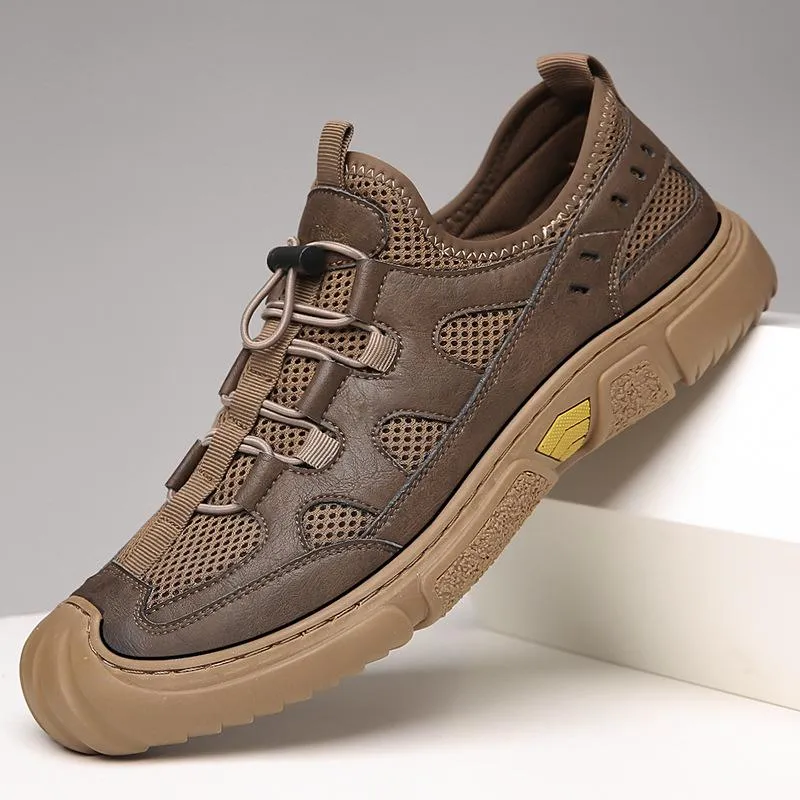 Wrapped Toe Leather Breathable Soft-soled  Shoes