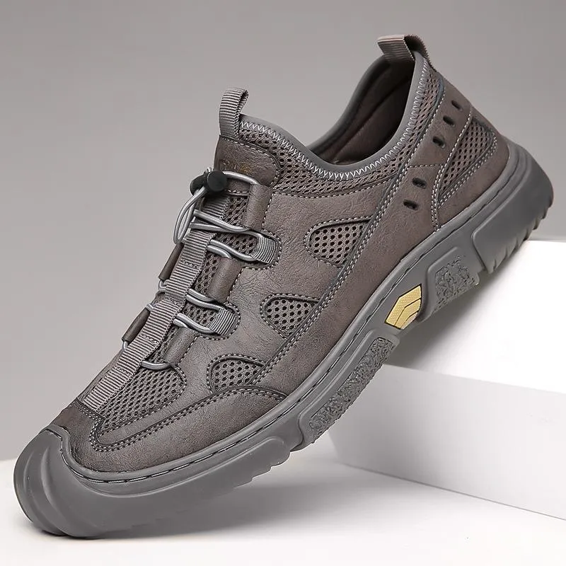 Wrapped Toe Leather Breathable Soft-soled  Shoes