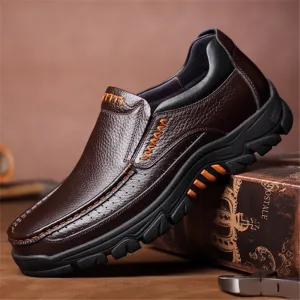 xiangtuibao   Newly Men's Genuine Leather Shoes Size 38-46 Head Leather Soft Anti-slip Driving Shoes Man Spring Business Dress Shoes