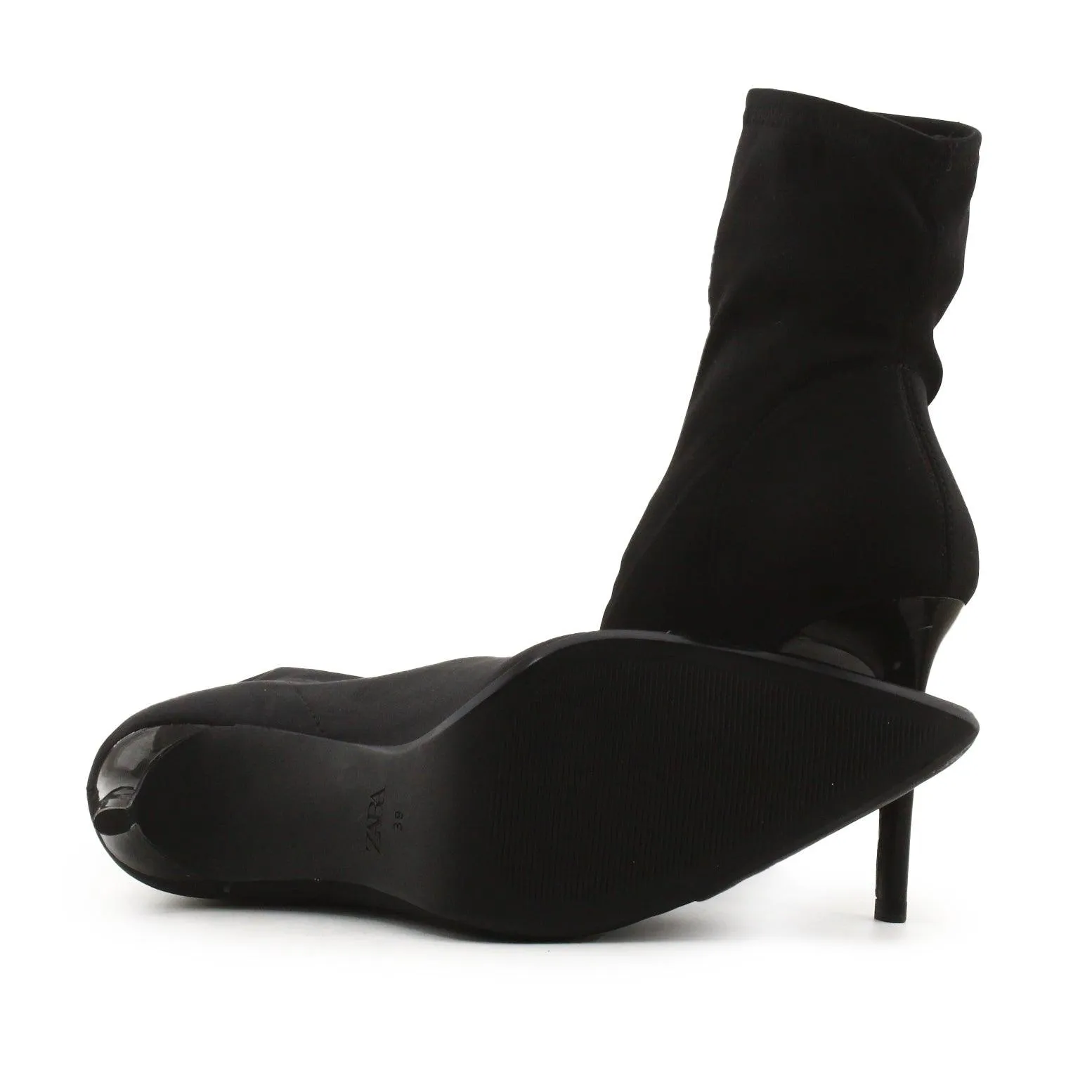 Zara Stilettos Heels Ankle Boots | Textile