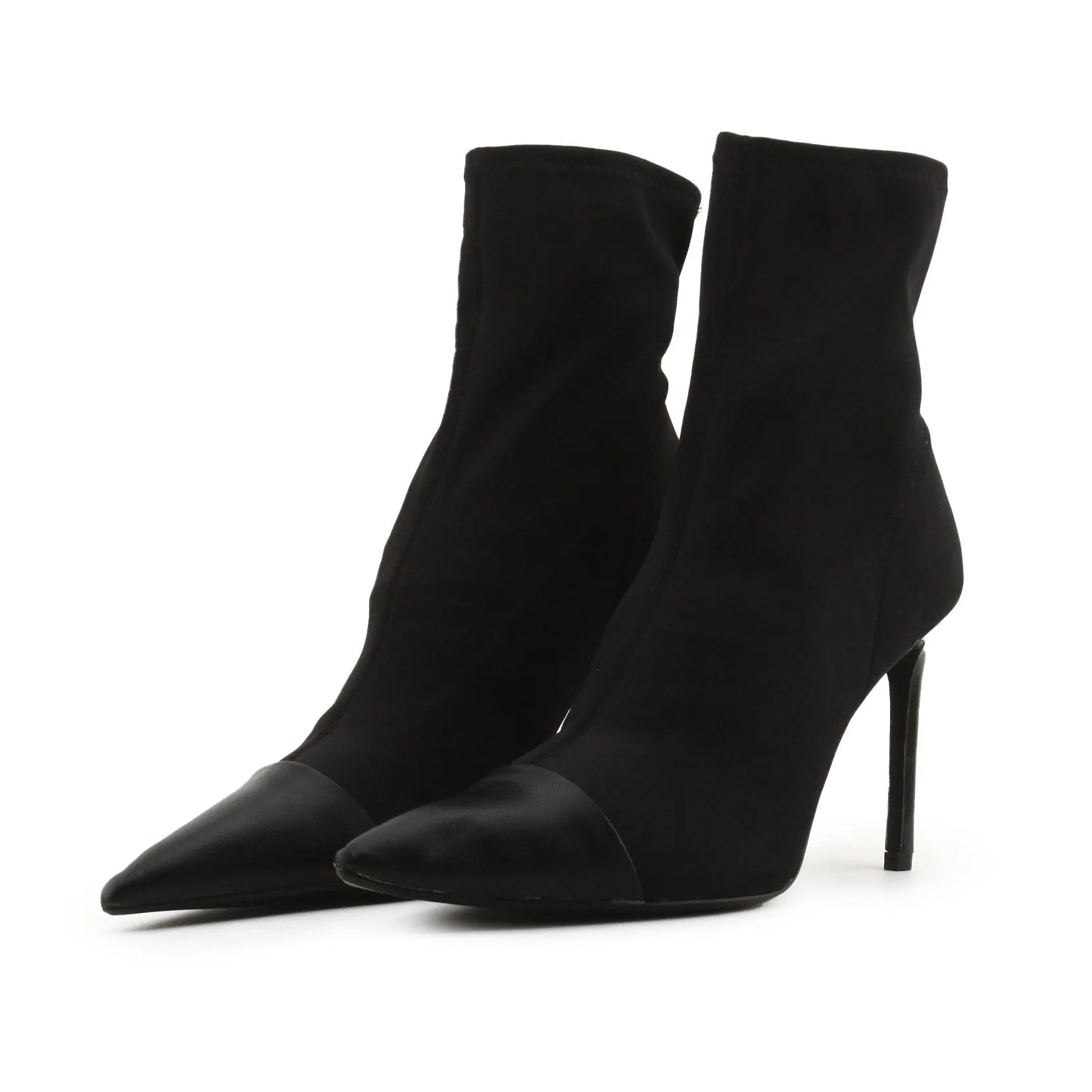 Zara Stilettos Heels Ankle Boots | Textile