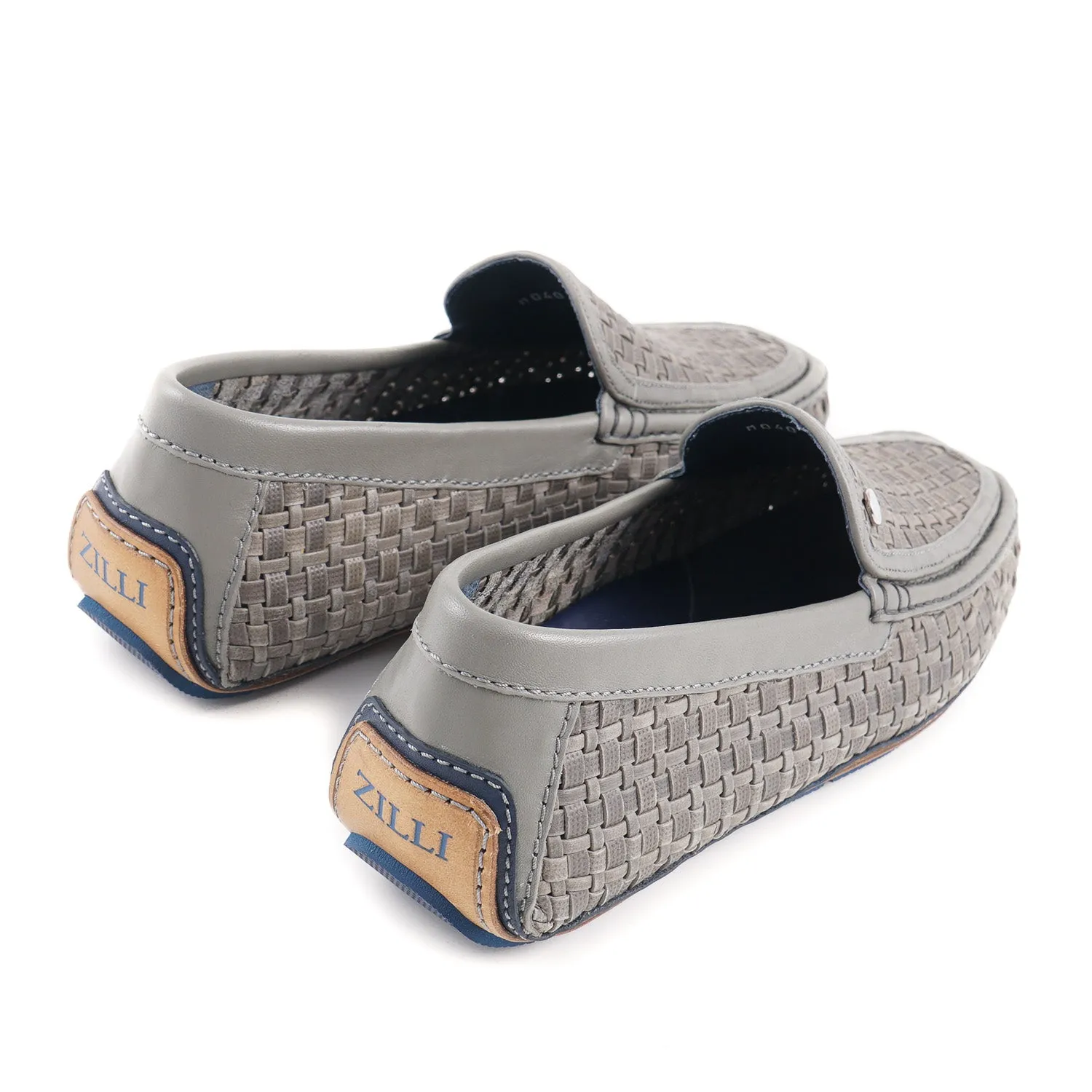 Zilli Woven Leather Driving Loafers