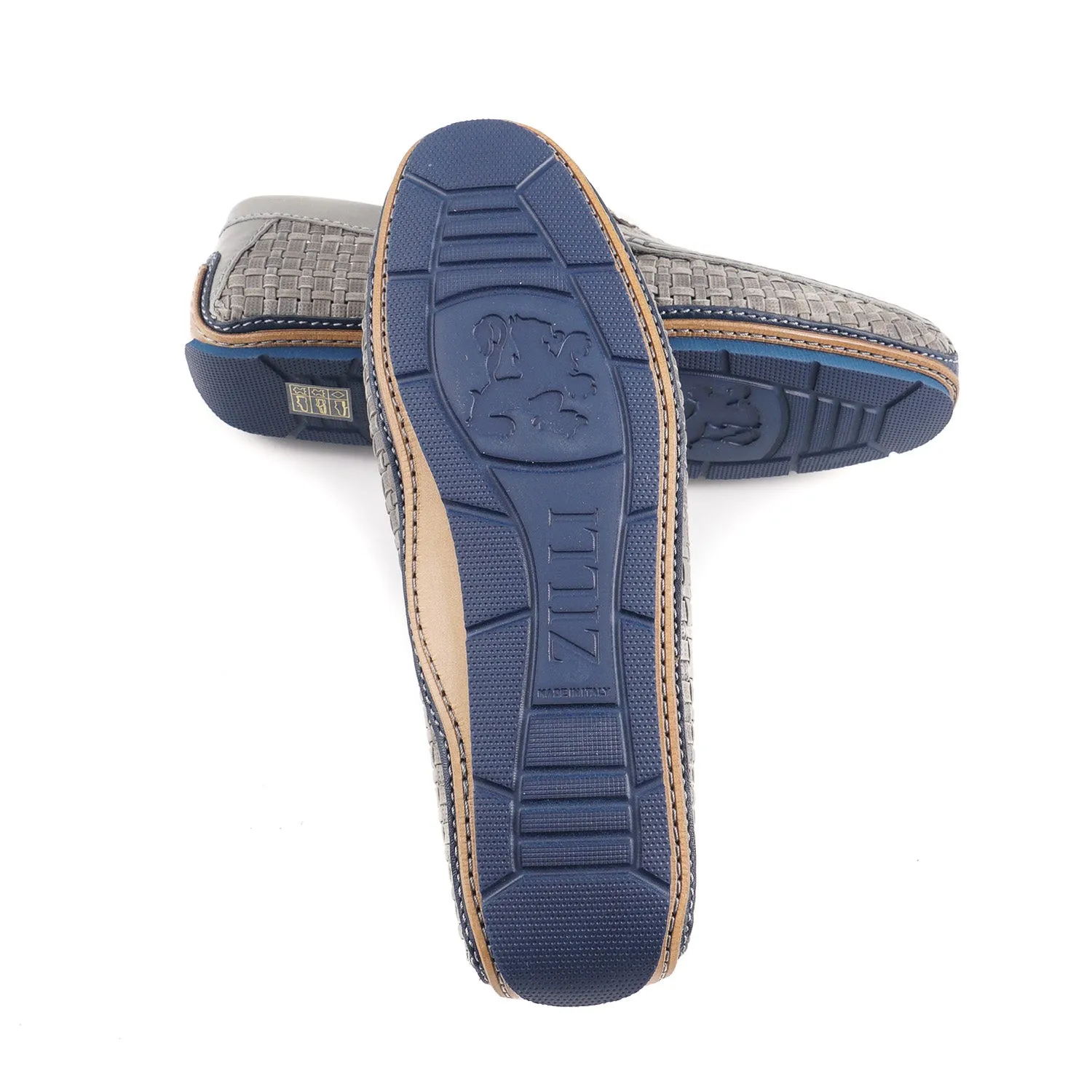 Zilli Woven Leather Driving Loafers