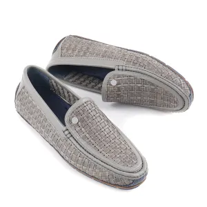 Zilli Woven Leather Driving Loafers